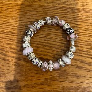 Pandora bracelet with 22 Pandora charms